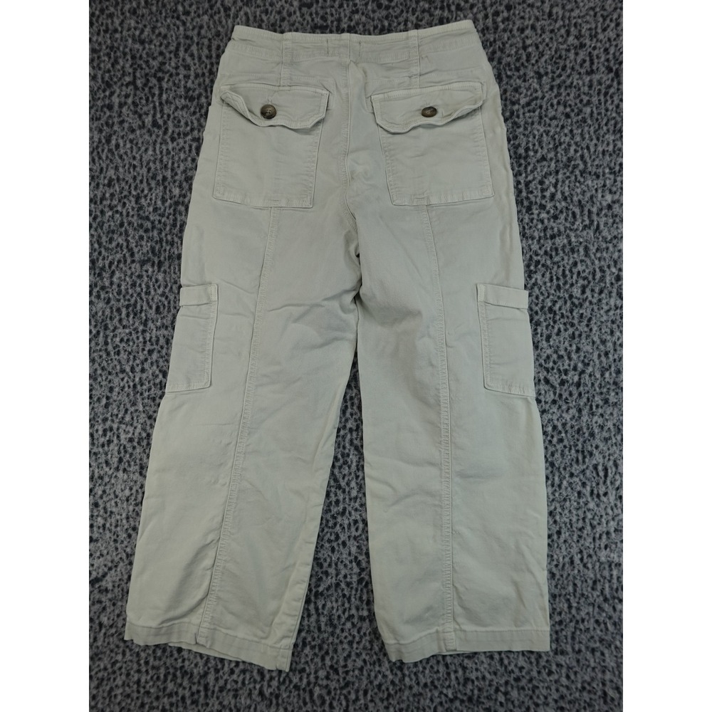 Marine Layer Cargo Pants Womens 6 Beige Wide Leg Utility Cotton Blend - Picture 12 of 13